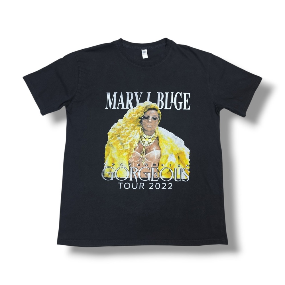 Mary J Blige‎ Good Morning Gorgeous 2022 Tour Graphic Black T-Shirt Adult XL